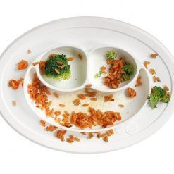 EZPZ Silikonowy talerzyk z podkładką mały 2w1 Mini Mat biały