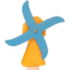 Drewniana figurka Młyn