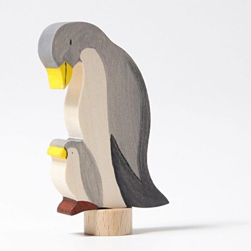 Drewniana figurka Pingwiny