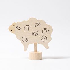 Drewniana figurka Wesoła Owieczka