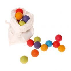 Drewniane Kulki 35 szt. kolorowe