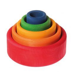 Drewniane Miski tęczowe