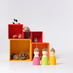 Drewniane Pudełka pomarańczowe