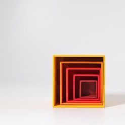 Drewniane Pudełka pomarańczowe