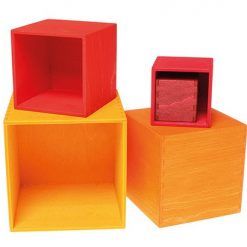 Drewniane Pudełka pomarańczowe