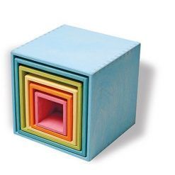 Drewniane Pudełka pastelowe