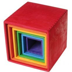 Drewniane Pudełka tęczowe