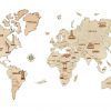 Mapa Świata 3D – drewniane puzzle dekoracja ścienna