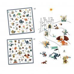 Naklejki Rycerze 160 sztuk