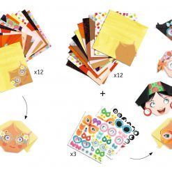 Origami z naklejkami Wesołe twarze