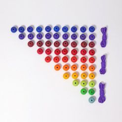 Schodki z koralików tęczowe