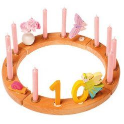 Świece z woskiem pszczelim różowe