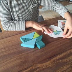 Tangram pomarańczowo-różowy