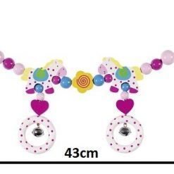 Zawieszka do wózka niebiesko-biała