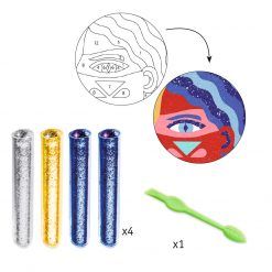 Zestaw artystyczny z brokatem i piaskiem Totemy