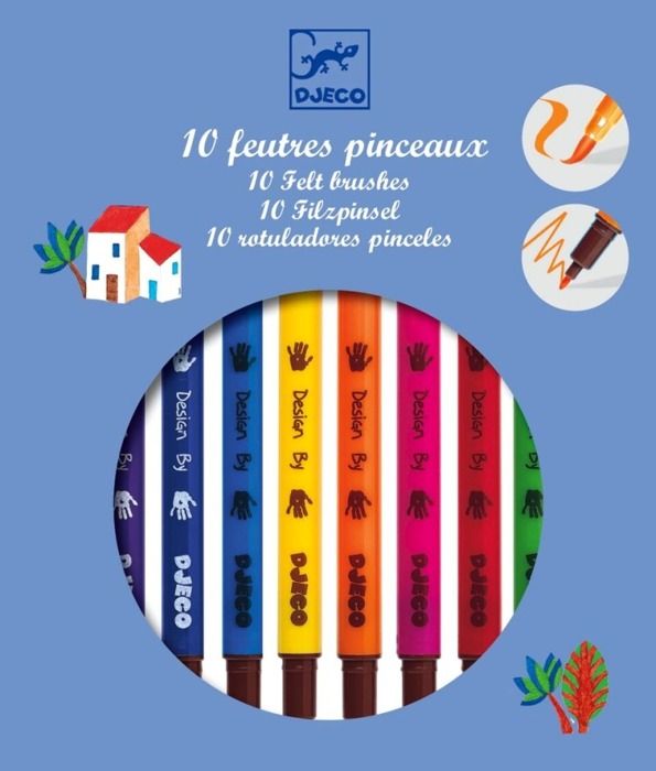 Niebieski zestaw dwustronnych mazaków Niebieski zestaw dwustronnych mazaków