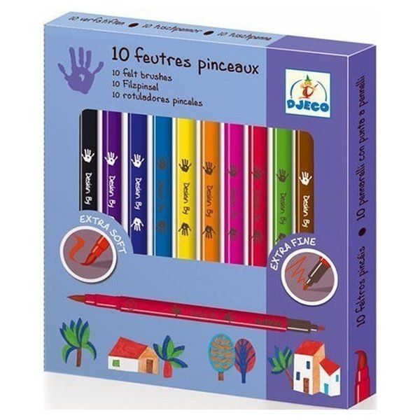 Niebieski zestaw dwustronnych mazaków Niebieski zestaw dwustronnych mazaków