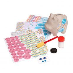 Decoupage zestaw skarbonka świnka