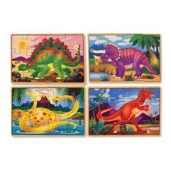 Drewniane puzzle dinozaury
