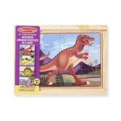 Drewniane puzzle dinozaury