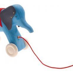 Drewniany Słoń na kółkach