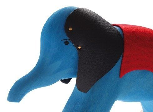 Drewniany Słoń na kółkach Drewniany Słoń na kółkach