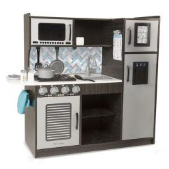 kuchnia drewniana ciemny grafit