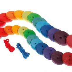 Guziki do nawlekania tęczowe