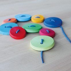 Guziki do nawlekania tęczowe