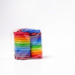 Guziki do nawlekania tęczowe