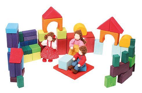 Klocki geometryczne 60-el. kolorowe Klocki geometryczne 60-el. kolorowe