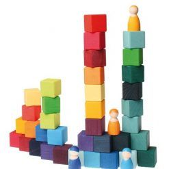 Kostki w pudełku 36-el. tęczowe