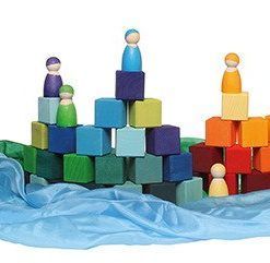 Kostki w pudełku 36-el. tęczowe