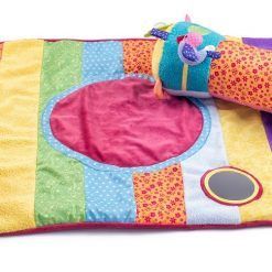 Mata edukacyjna z piłeczką i wałkiem do zabawy