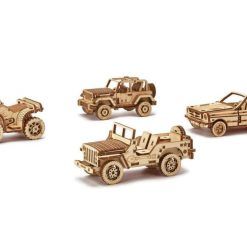 Mechaniczne puzzle 3D – kolekcjonerski zestaw samochodów Wood Trick