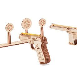 Mechaniczne puzzle 3D – zestaw pistoletów ze strzelnicą