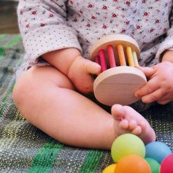 Mini rolka z kulkami tęczowa