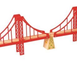 Most wiszący podwójny do kolejek drewnianych