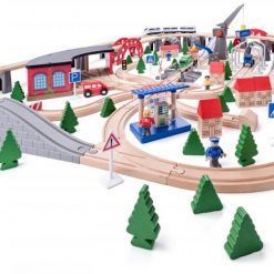 Kolejka drewniana premium