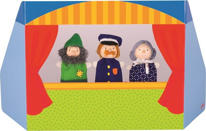 Kukiełki ze sceną – 3 pacynki Kukiełki ze sceną – 3 pacynki