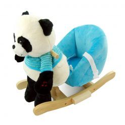Panda na biegunach z niebieskim fotelikiem – nowa konstrukcja