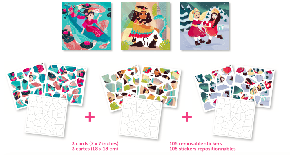 Naklejki - puzzle Księżniczki Naklejki - puzzle Księżniczki