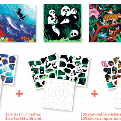 Naklejki - puzzle Dzikie zwierzęta