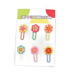 Spinacze biurowe serduszka kwiatki