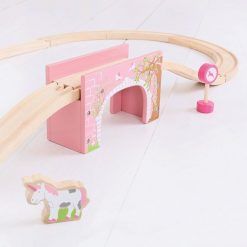 Wiadukt kolejowy różowy