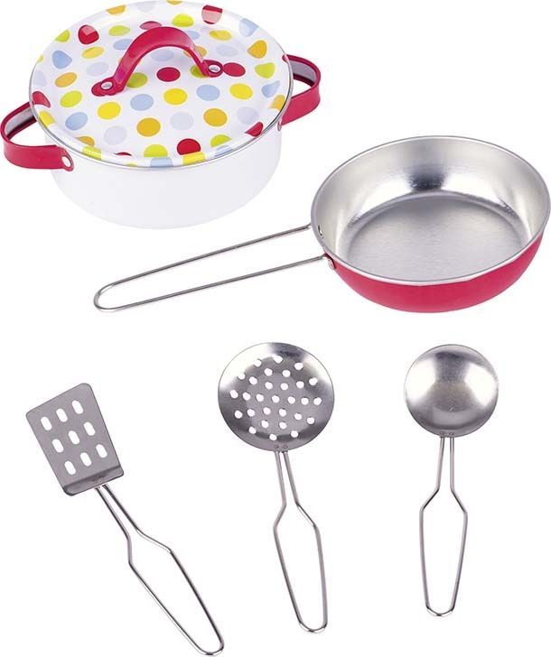 Zestaw kucharski dla dzieci – garnki i łyżki Zestaw kucharski dla dzieci – garnki i łyżki