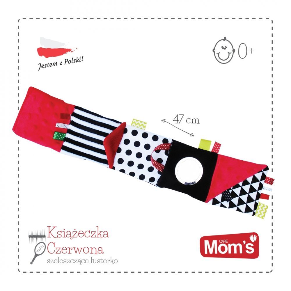 Książeczka pluszowa dla maluszka czerwona Książeczka pluszowa dla maluszka czerwona