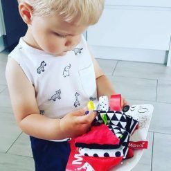 Książeczka pluszowa dla maluszka czerwona