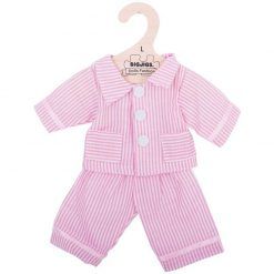 Piżama dla lalki różowa w paski