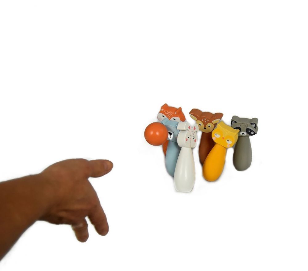 Drewniane kręgle leśne zwierzęta Drewniane kręgle leśne zwierzęta